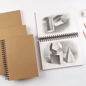 Papelaria espiral kraft para livro, papel escolar em branco para fazer capa, bobina de caderno, diário, suprimentos
