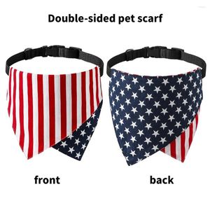 Dog Apparel Independence Day Pet Cat Scarf Saliva Towel Triangle Collar Triangular Bandage Accessories Supplies Products