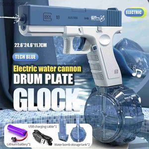 Toys Gun Sand Play Water Fun Electric Water Gun Toys Burns Dziecięce Wysokie ciśnienia silne ładowanie energii woda Automatyczna wodna spray dla dzieci Pistolety 240307