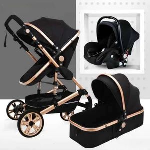 Strollery# Baby 3 Designer w 1 z siedziskiem samochodowym wielofunkcyjny luksusowy powóz dla niemowląt różowy składany wózek dla dziecka Wysoki krajobraz Nowonarodzony samochód R230817 Sprzedaj jak gorące ciasta 28