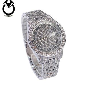 Męskie zegarek wysokiej klasy pełnoziarnisty wodoodporny kwarc zegarek hip-hopowy punkowy moda duża tarcza
