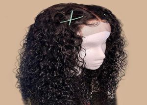 13x6 Curly Wig Lace Front Human Hair Wigs For Black Women 130 Brasilian Remy Pre Plucked Baby Hair Middle Ratio Bleached3266651