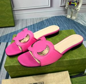 Летние женские розовые сандалии-мюли на плоской подошве. Сандалии-шлепанцы с переплетенными вырезами для женщин. Пляжные сандалии на открытом воздухе вьетнамки без шнуровки на телячьей коже, крутой дизайнер 35-43Factory
