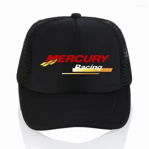 Ball Caps Casquette Mercury Racing Logo Baseball Cap Men Men Trucker Hat Vintage Słońce Regulowane Hats Snapback Hats