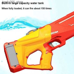 Sand Play Water Fun Gun Toys Automatic Electric Water Gun Toy Bursts Summer Play Watergun Toys 500ML Shark High Pressure Beach Toy Kids Water Fight 230703 Q240307