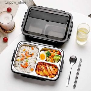 Bento Boxes Ланч-бокс для офисных работников с большой вместимостью изолированный ланч-бокс из нержавеющей стали 304 на открытом воздухе L240307