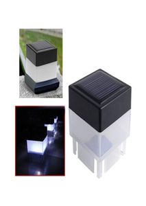 outdoor Solar Lawn Lamps Post Cap Light Square Solar Powered Pillar Light For Wrought Iron Fencing Front Yard Backyards Gate2040438