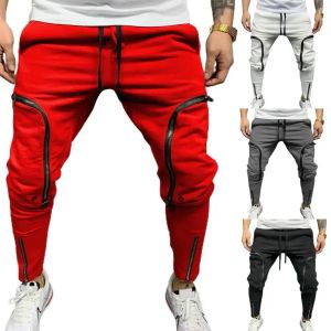 Qnpqyx nova rua hip hop calças masculinas jogger primavera verão hipster streetwear novo masculino cor sólida casual calças de carga