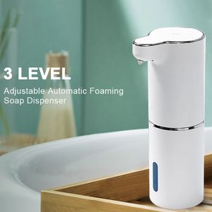 Dispensador de sabão de espuma automático Touchless Sensor USB Máquina de espuma inteligente 300ML Dispensador de sabão líquido infravermelho Bomba Sanitizer de mão 240226