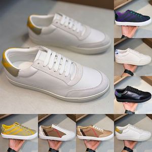 Mode kvinnlig designer Casual Shoes Low Top Flat Sports Sneakers Platform Mens Womens läder svart vit sko lyx kalvskinn vintage sporttränare