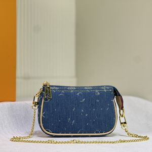 Dżinsowy wlewka torba pod pachami Coussin damska torba designerska torba lou vitt crossbody torebka torebka Wysokiej jakości torba na bicie mini pochette torba akcesoria z woreczkiem