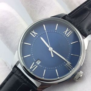 클래식 남성 자동 기계적 시계 42mm 패션 비즈니스 방수 스테인리스 스틸 가죽 벨트 고급 사업 Mens Watch254C