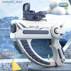 Sand Play Water Fun Gun Toys Space electric automatic water gun large capacity portable summer beach outdoor swimming pool combat toy 230728 Q240307