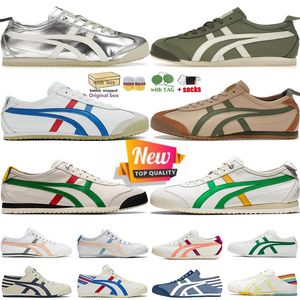 Designer Scarpe casual Scarpe Tiger Mexico 66 Kill Bill Scarpe da uomo Donna Argento Nero Bianco Betulla Peacoat Beige Erba Verde Rosso Giallo Scarpe da ginnastica da donna