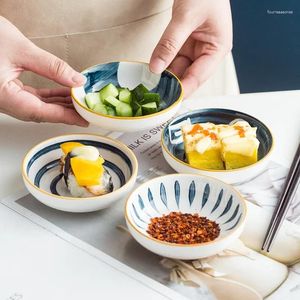 Tallrikar japansk stil keramisk dessert sås maträtt bordsartiklar runda mellanmål krydda soja skål kök vinäger doppning frukt sushi