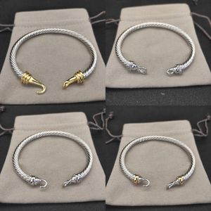 DY classic bracelet designer exquisite twisted cable wire luxury jewelry bangle with hook bracelet luxe classic buckle accessories zh152 B4