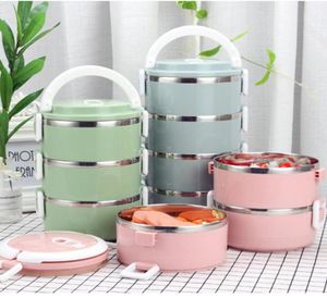 LunchBox Lunch Box termico giapponese Bento Box in acciaio inossidabile a prova di perdite Contenitore portatile per alimenti scolastici da picnic Luchbox 1pc7348475