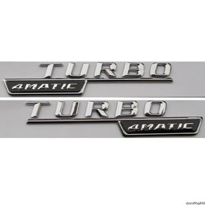 Chrome Turbo 4Matic Number Letters Trunk Badge Emblem Decal Sticker for Mercedesbenz AMG8299686