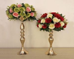50cm yükseklik metal mum tutucu mum standı düğün merkezinde çiçek rafı yol kurşun altın ve gümüş6262765