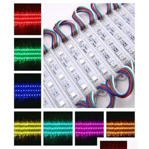 Módulos LED 20pcsstring 3 LED 5050 Smd Modo Rgb À Prova D 'Água Luz Lâmpada Tira DC 12V Anuncie 400Pcs4492238 Drop Delivery Lights Lighti Dhrl1