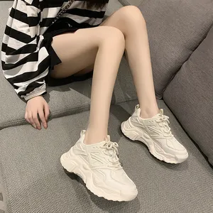 Couples Dad Shoes Simple Platform Chunky Sneakers Wedge For Womens Casual Shoes Breathable Mesh Summer Sports Running Shoe Lightweight Tenis Feminino Lace Up A30