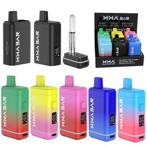 Mod batteria MMA BAR 650mAh Preriscaldamento Schermo LCD a tensione variabile 510 Discussione MMABAR Cartuccia discreta Bar Vape Moduli scatola batterie 12 pezzi / scatola