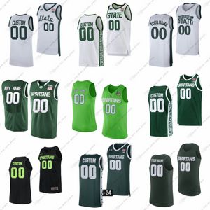 Personalizado NCAA State Spartans College Basketball Jerseys Steven Izzo Jaxon Kohler Gehrig Normand Nick Sanders Mady Sissoko Davis Smith Tyson Walker