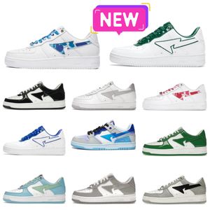 Treinadores Stas SK8 Marca Sapatos Casuais JJJJound Baixo Homens Mulheres Preto Branco Cor Camo Designer Bapestaesi Combo Bathing Triple Apes Patent Leather Sports Sneakers V88