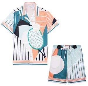 Мужские спортивные костюмы Роскошные дизайнерские рубашки Мужская мода Повседневные рубашки Дизайнерский комплект рубашек с короткими рукавами