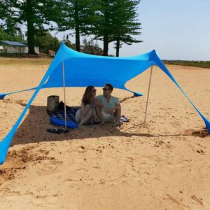 Tents And Shelters Outdoor Beach Tent Sun Shelter Camping Shades Windproof One-piece Canopy UPF50 Portable Family For Bea