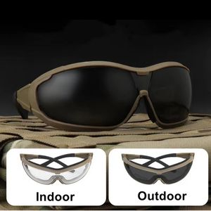 Tactical Goggles Outdoor Shooting Bulletproof Sunglasses Windproof Dustproof Riding Motorcycle Mountaineering Glasses 240220