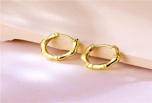 Обруч Huggie, простые шестигранные круглые серьги, позолоченные корейские серьги, ювелирные аксессуары для женщинHoop4346453