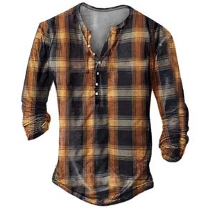 Винтажная мужская футболка, хлопковая рубашка, этнические сетчатые футболки с рисунком, футболка с длинным рукавом и v-образным вырезом с 3D принтом, мужские топы большого размера, 240226