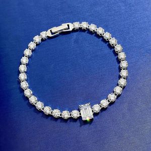 Nova pulseira de diamante de alto carbono nis 4*4mm linha joias femininas vendas diretas da fábrica