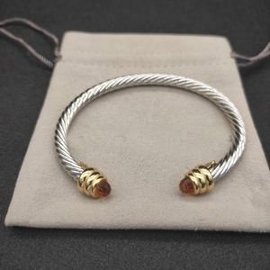 DY Bangle Jewlery Tasarımcı Kadınlar için Yuvarlak Twisted Kapalı Sier Bilezik Popüler Vintage Düğün Parlayan Elmas Bilezikler Sevgililer Günü ZH153 E4