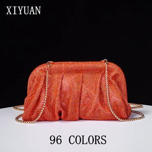 Brilhante strass noite sacos de embreagem mulheres dobras cristal clipe bolsas e bolsas luxo festa casamento bolsa dia garras 240223