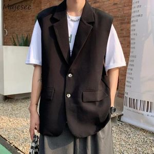 Gilet da uomo Design Abbigliamento All-match Uomo Bello Hop Streetwear College Moda giapponese Hip Gentle Teens Cappotto largo senza maniche