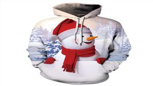 Cartoon Design Christmas Hoodies Projekt mody Winter 3D Digital Snowman z kapturem SWEATER 7816612