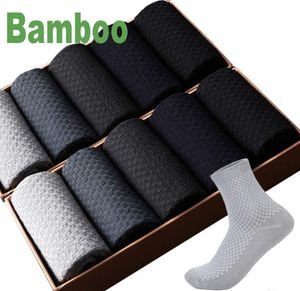 10 Parslot Men Bamboo Fibre Socks Compression Autumn Black Business Casual Man Dress Difts Plus Size 4346 2009245676927