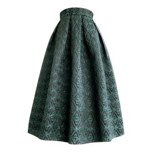 Rock Frühling Sommer gehobener Mode Jacquard Rock Frauen neue koreanische Version hoher Taille Medium Langer weiblicher eleganter Regenschirm -Rock