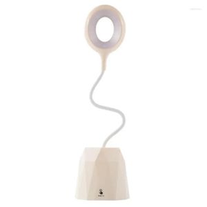 Table Lamps Led Desk Lamp Reading Lights With Pen Holder For Kids Study 3 Level Dimmer Touch Sensitive Control Drop Delivery Dh2Eh