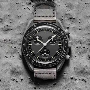 Movimento da Lua Relógios de Alta Qualidade Biocerâmica Planeta Função Completa Cronógrafo Mens Relógios Designer de Luxo Assista Edição Limitada Master Watchs