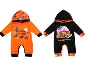 Jumpsuits FOCUSNORM Halloween Infant Baby Boys Rompers Pumpkin Print Long Sleeve Hooded Party Custom2104225