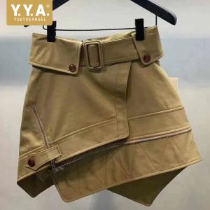 Dresses Spring Summer New High Waist Irregular Slim Skirts Women Wrap Aline Short Skirt Street Casual Cargo Khaki Mini Skirts Sl