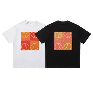 Designer Luxury Loes Classic Frühling und Sommer neues, kurzärmliges T-Shirt mit rundem Kragen und rundem Kragen, für Männer und Frauen im gleichen Stil