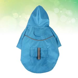 Abbigliamento per cani Impermeabile riflettente per animali domestici Abbigliamento con cappuccio Doppi strati All'aperto per (Blu S)