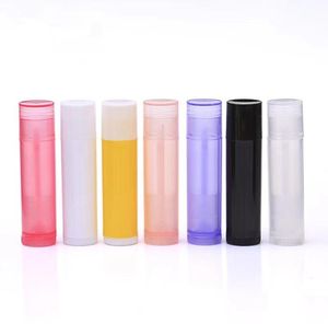 Förpackningsflaskor 5g DIY Lip Balm Tubes Tom Lipstick Tube Plastic Solid Glue Usage Gel Containers Transparent Color2400233