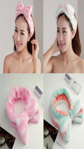 Shower Headbands Coral Fleece Elastic Hairbands Wash Face Cosmetic Headband SPA Bath Headwear Make Up Accessories 37 Designs DW6125563510