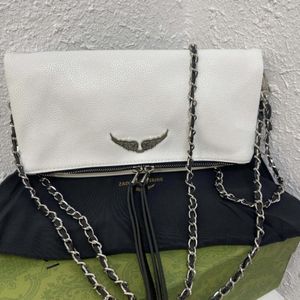 Borse a tracolla Donna Pochette di lusso Rock Wings Borsa Zadig Voltaire tote di alta qualità con diamanti Designer baguette Borsa in pelle A13284i