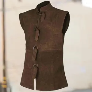 Coletes masculinos colete retro medieval renascentista colete para desempenho de palco cosplay traje estilo cavalheiro vintage com colarinho